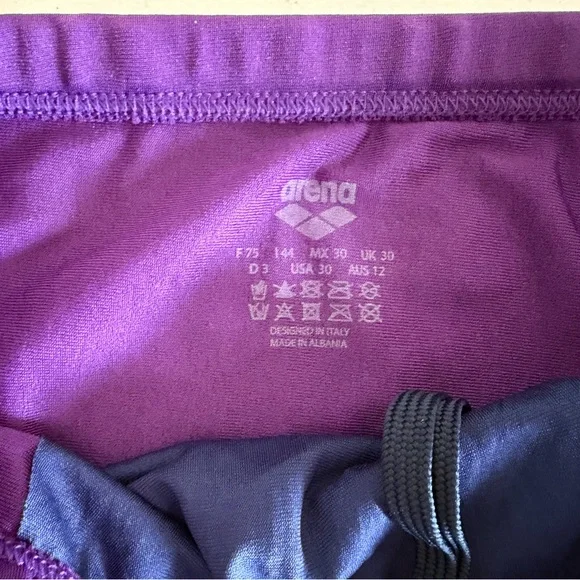 Arena Men's Plum-White Swim Briefs - Picture 5 of 5